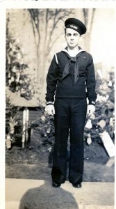 Eddie Brokaw in his navy uniform